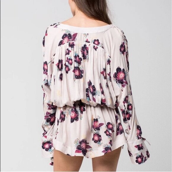 Free People Tuscan Dreams Floral Flowy Tunic S - Picture 4 of 16
